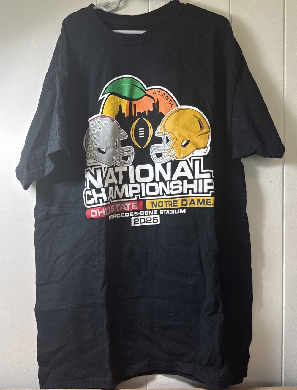 Ohio State vs Notre Dame 2025 National Championship Tee Youth Medium CC